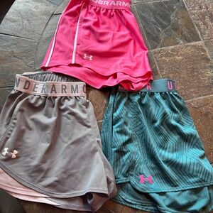Lot of 3 Under Armour Workout Shorts Women’s Size Medium